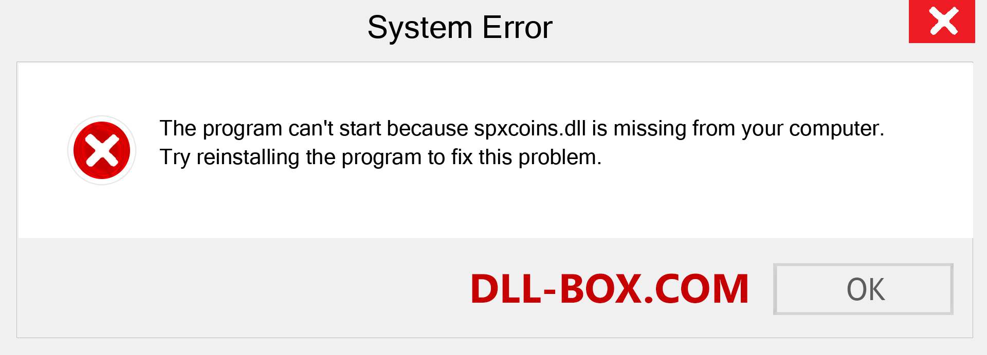  spxcoins.dll file is missing?. Download for Windows 7, 8, 10 - Fix  spxcoins dll Missing Error on Windows, photos, images